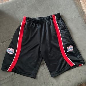 NBA LA CLIPPERS YOUTH BASKETBALL SHORTS ZIPWAY YOUTH LARGE EUC BOUTIQUE HIGH END